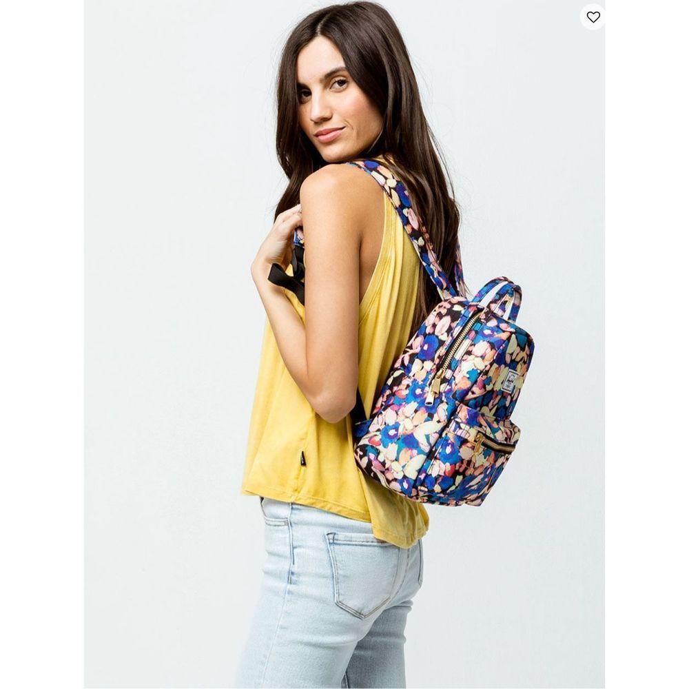 Floral Blue Backpack for Women